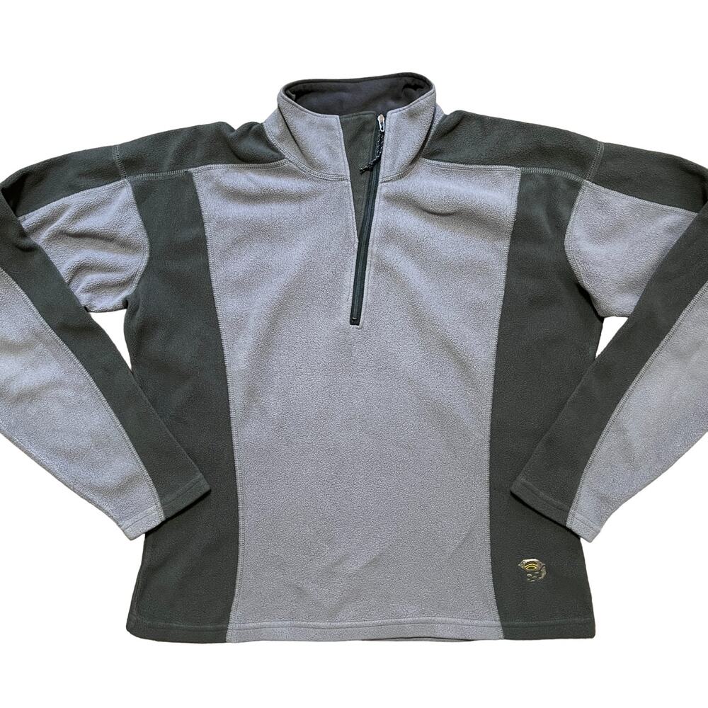 MOUNTAIN HARDWEAR Colorblock Zip Neck Polartec Pullover Fleece SZ 8